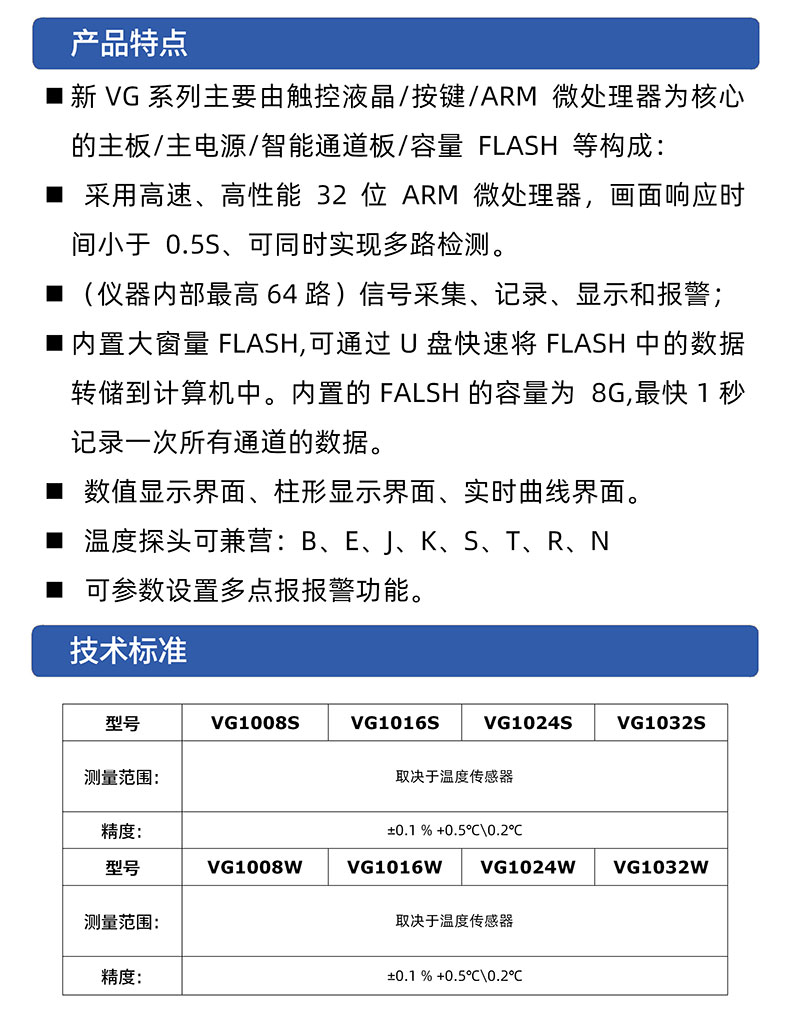 威格多路溫度測(cè)量?jī)x 溫升測(cè)試儀(VG1016W)廠家直銷，品質(zhì)保障插圖2