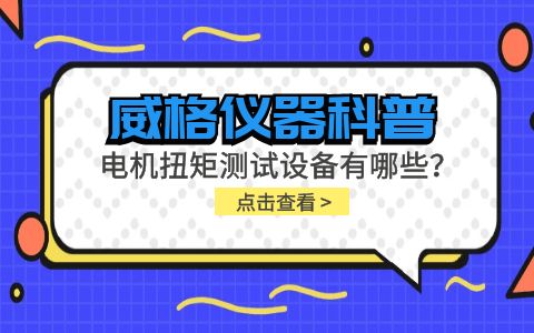 威格儀器-電機扭矩測試設(shè)備有哪些？插圖